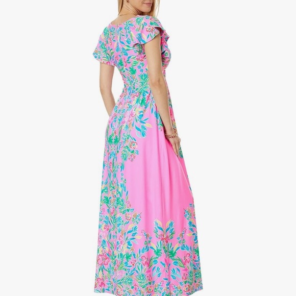 Lilly Pulitzer Verona Flutter Sleeve Maxi size 6 - Picture 2 of 6
